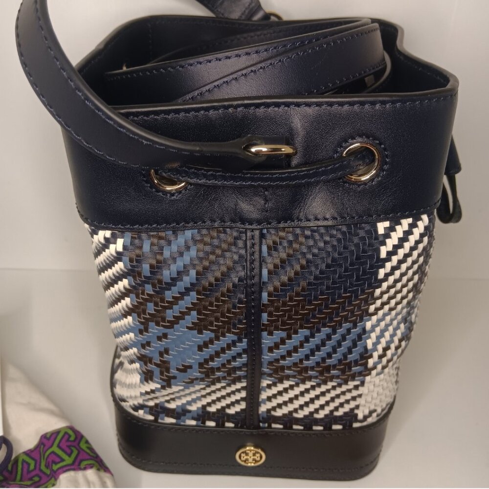 NWT RARE TORY BURCH ROBINSON PLAID BUCKET BAG - Picture 12 of 12